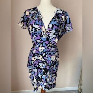 Gorgeous 100% silk tie back purple Yumi Kim silk dress sz m